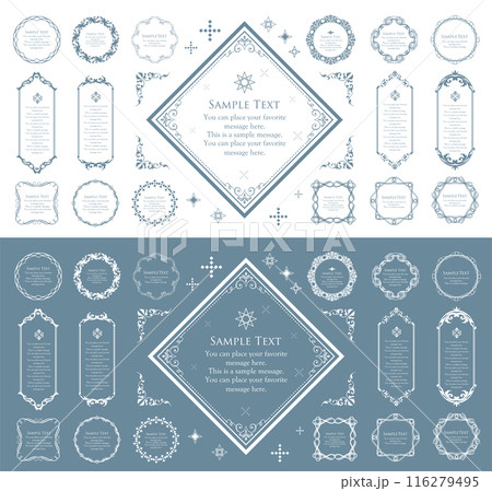 高級感のあるビンテージ調のフレームデザインセット 116279495