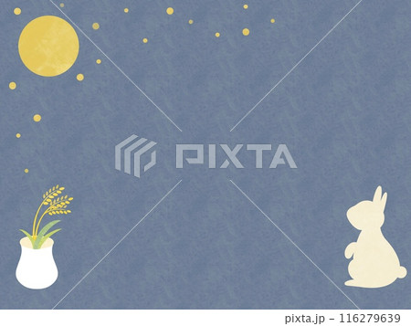 お月見 背景 青 116279639