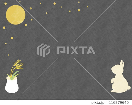 お月見 背景 グレー 116279640