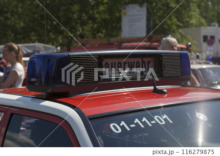 Siren of a car of the Berlin fire Department Siren of a car of the Berlin fire Department 116279875