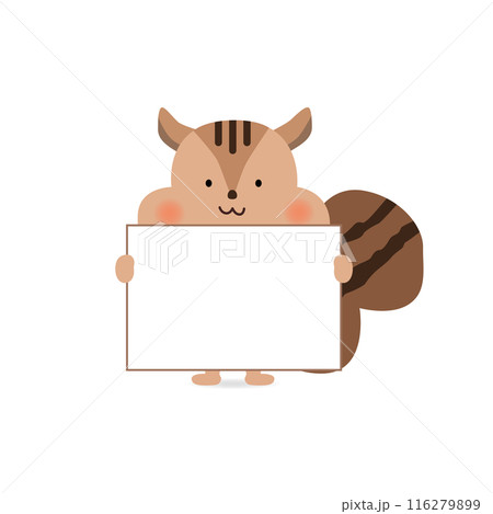 ボードを持つリスのベクターイラスト 116279899