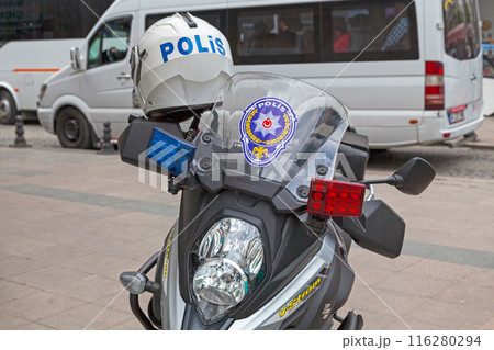 Turkish police motorbike 116280294