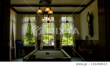 旧池田家住宅洋館 玉突室と庭園 重要文化財 秋田県 旧池田家住宅洋館 玉突室と庭園 重要文化財 秋田県 116280613