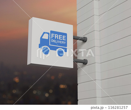 Business transportation service concept, 3D rendering 116281257