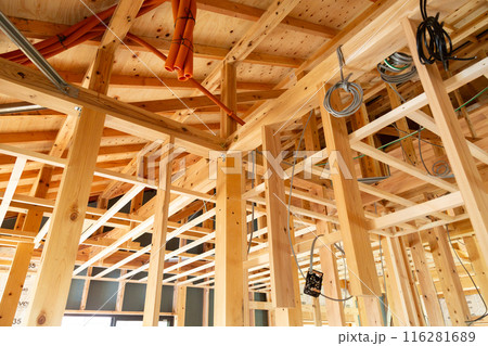 新築住宅の建築現場(内装基礎工事) 新築住宅の建築現場(内装基礎工事) 116281689