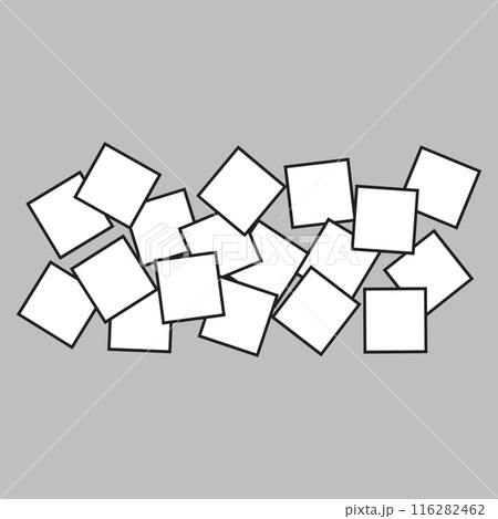 Photo frames. Blank photo collage template made of many parts. Eps 10 116282462