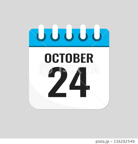 Icon page calendar day - 24 October Icon page calendar day - 24 October 116282549