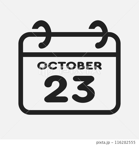 Icon page calendar day - 23 October 116282555
