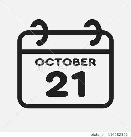 Icon page calendar day - 21 October 116282591