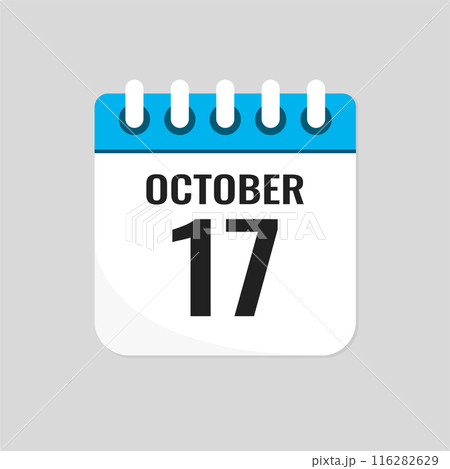 Icon page calendar day - 17 October Icon page calendar day - 17 October 116282629