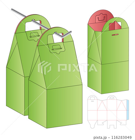 Box packaging die cut template design. 3d mock-up 116283049