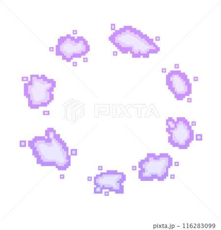 液体模様フレーム_ドット絵(紫) 液体模様フレーム_ドット絵(紫) 116283099