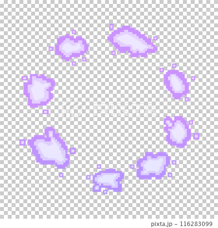 液体模様フレーム_ドット絵(紫) 液体模様フレーム_ドット絵(紫) 116283099