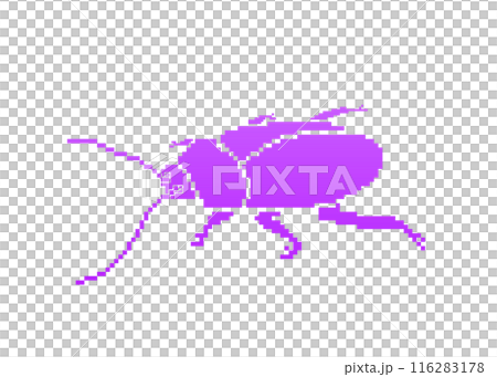 Cockroach silhouette_pixel art (purple) 116283178