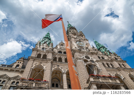 Liberec City Hall neorenaissance style building in historic city centre of Liberec, Czech Republic Liberec City Hall neorenaissance style building in historic city centre of Liberec, Czech Republic 116283566