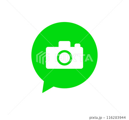 SNSのふきだしアイコン カメラ SNSのふきだしアイコン カメラ 116283944