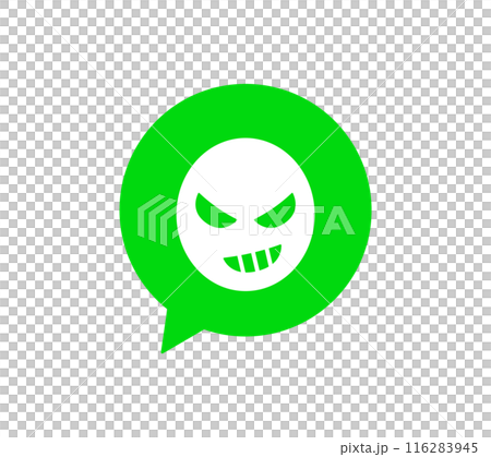 SNS speech bubble icon: villain SNS speech bubble icon: villain 116283945