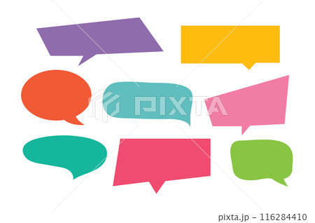 Set of callout, speech bubbles, chats, elements icons, vector illustration. 116284410
