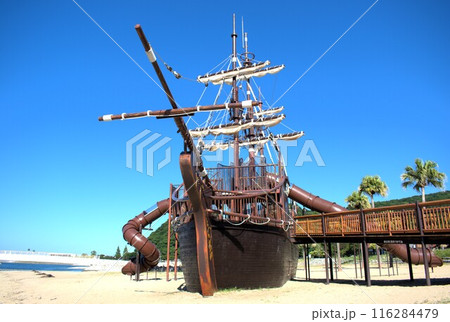 田ノ浦ビーチの帆船 田ノ浦ビーチの帆船 116284479