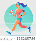 ランニングする女性 116285786