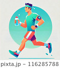 ランニングする男性 116285788