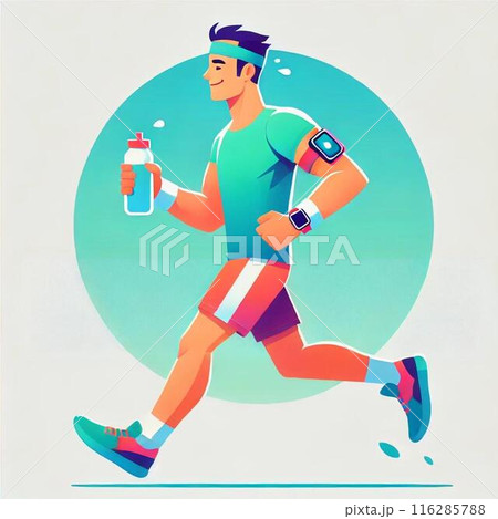 ランニングする男性 116285788