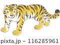 水墨画風の横向きの虎　 116285961