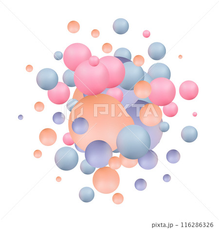 Splash of bright balloons background. Abstract vector illustration. eps 10 116286326