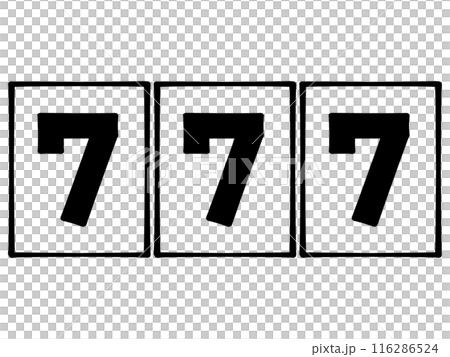 Simple three seven illustration material 116286524