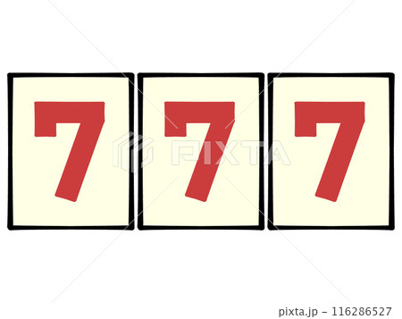 シンプルなスリーセブンのイラスト素材 116286527