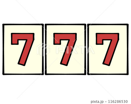 シンプルなスリーセブンのイラスト素材 シンプルなスリーセブンのイラスト素材 116286530