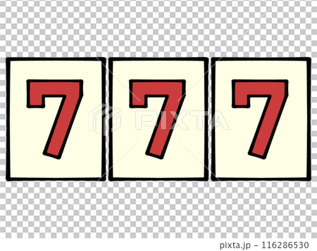 シンプルなスリーセブンのイラスト素材 シンプルなスリーセブンのイラスト素材 116286530