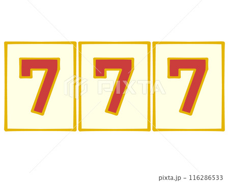 シンプルなスリーセブンのイラスト素材 116286533