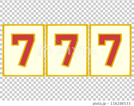 シンプルなスリーセブンのイラスト素材 116286533