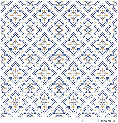 Tiles patterns antique seamless design vintage pattern for textile design 116287018