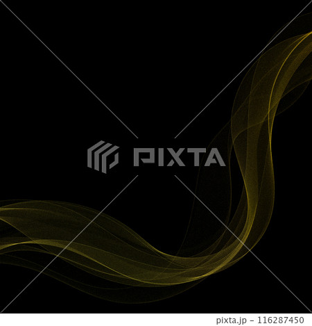 Gold background. wavy lines of fire. light effect. eps10 116287450