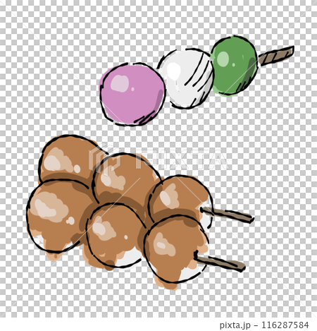 Dumpling hand drawn illustration set 116287584