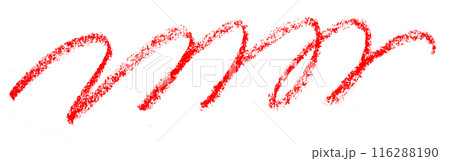 Red pencil strokes isolated on white background. Red pencil strokes isolated on white background. 116288190