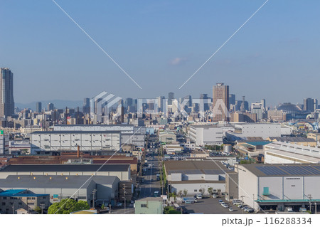 なみはや大橋から見た阿波座方向の街並み なみはや大橋から見た阿波座方向の街並み 116288334