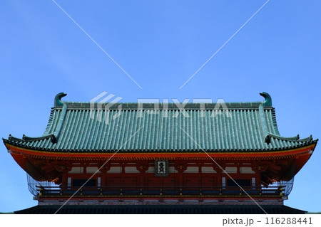 平安神宮應天門と青空 平安神宮應天門と青空 116288441