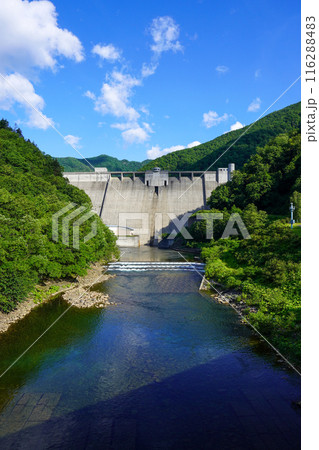 札内川ダムの堤体 札内川ダムの堤体 116288483