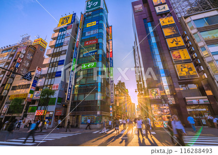 日本の東京都市景観 7月。新橋駅(日比谷口)・新橋SL広場前の飲み屋街などを望む…希望の光=3日 日本の東京都市景観 7月。新橋駅(日比谷口)・新橋SL広場前の飲み屋街などを望む…希望の光=3日 116288493