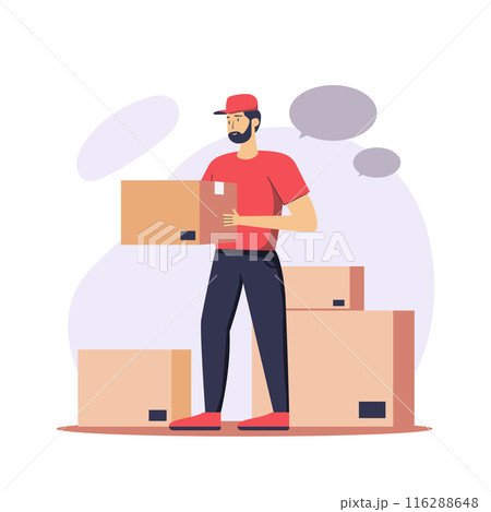 Online shopping delivery. Service online marketing concept. illustration vector Online shopping delivery. Service online marketing concept. illustration vector 116288648