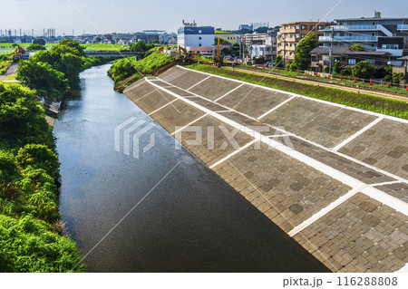 二子玉川・多摩川に建設された堤防　水害対策　防災【東京都・世田谷区】 116288808