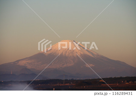 富士山 赤富士 富士山 赤富士 116289431