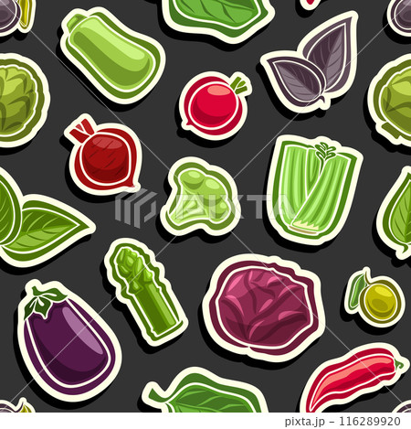 Vector Vegetable Seamless Pattern 116289920
