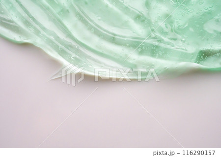 Transparent clear green liquid serum gel cosmetic texture background Transparent clear green liquid serum gel cosmetic texture background 116290157