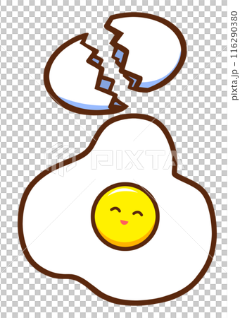 Cracking an egg (with face) 116290380