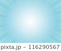 薄水色の集中線背景 116290567