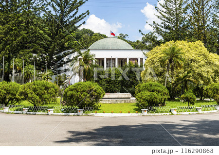 Architecture view of the Democratic Times Museum building in Taichung, Taiwan. It is the former Taiwan Provincial Assembly Hall. 116290868
